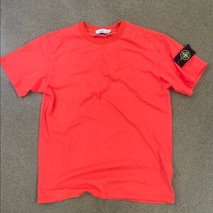 Men's Stone Island Red T-Shirt